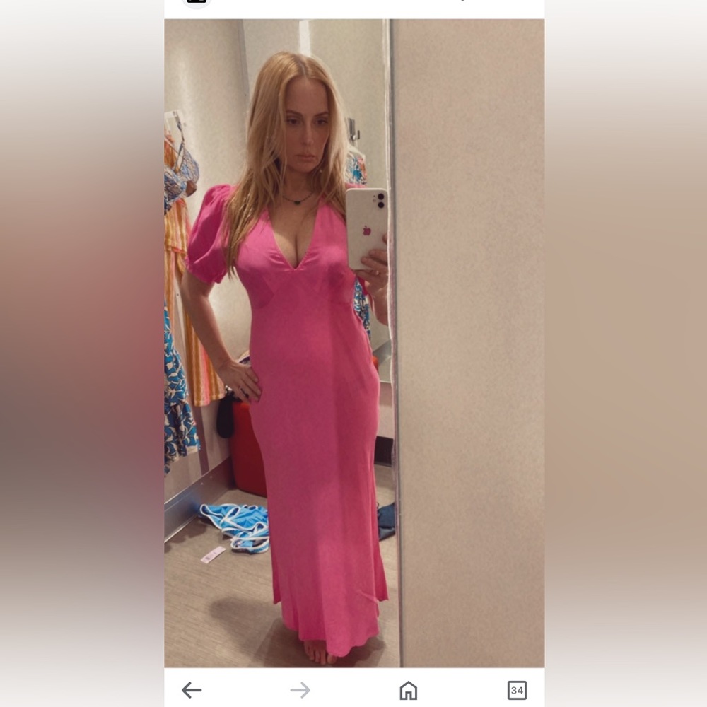 A New Day maxi minimal dress in hot pink size Medium - Picture 11 of 12